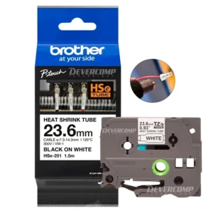Cinta Brother HSE251E Black On White 21MM - Pe